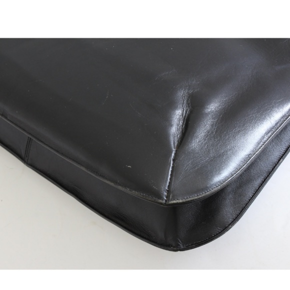 Saks 5th Ave Shoulder Bag Black Box Leather Handbag Retro Vintage 1970s - Picture 5 of 8